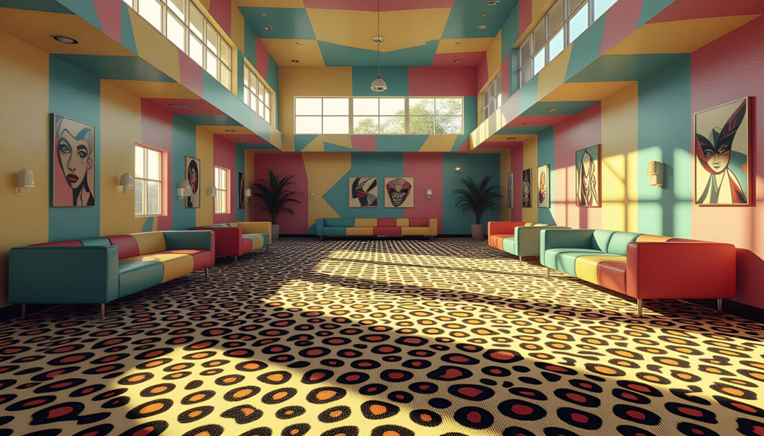 Teppichboden mit Leoparden-Muster